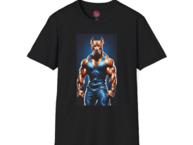 Muscle Dog Graphic Bold & Unique Design – Black Graphic Tee