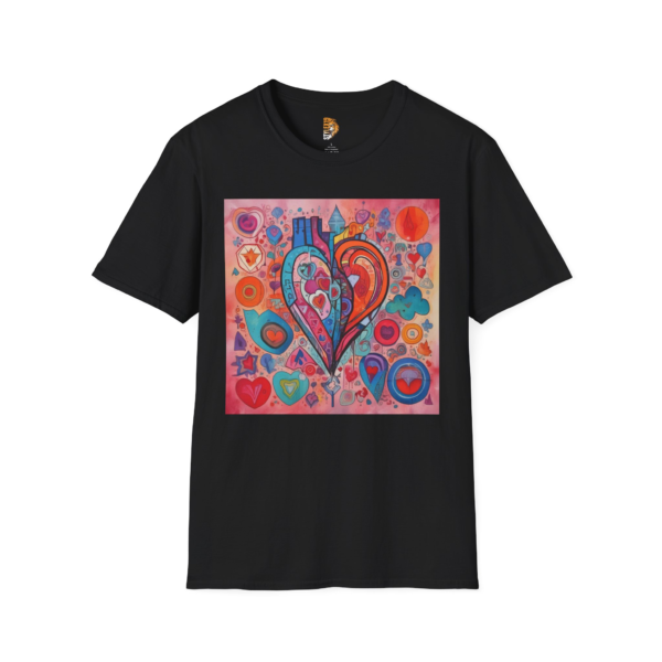Colorful Heart Art Unisex Softstyle T-Shirt - Trendy Gift for Loved Ones