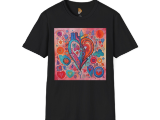 Colorful Heart Art Unisex Softstyle T-Shirt - Trendy Gift for Loved Ones