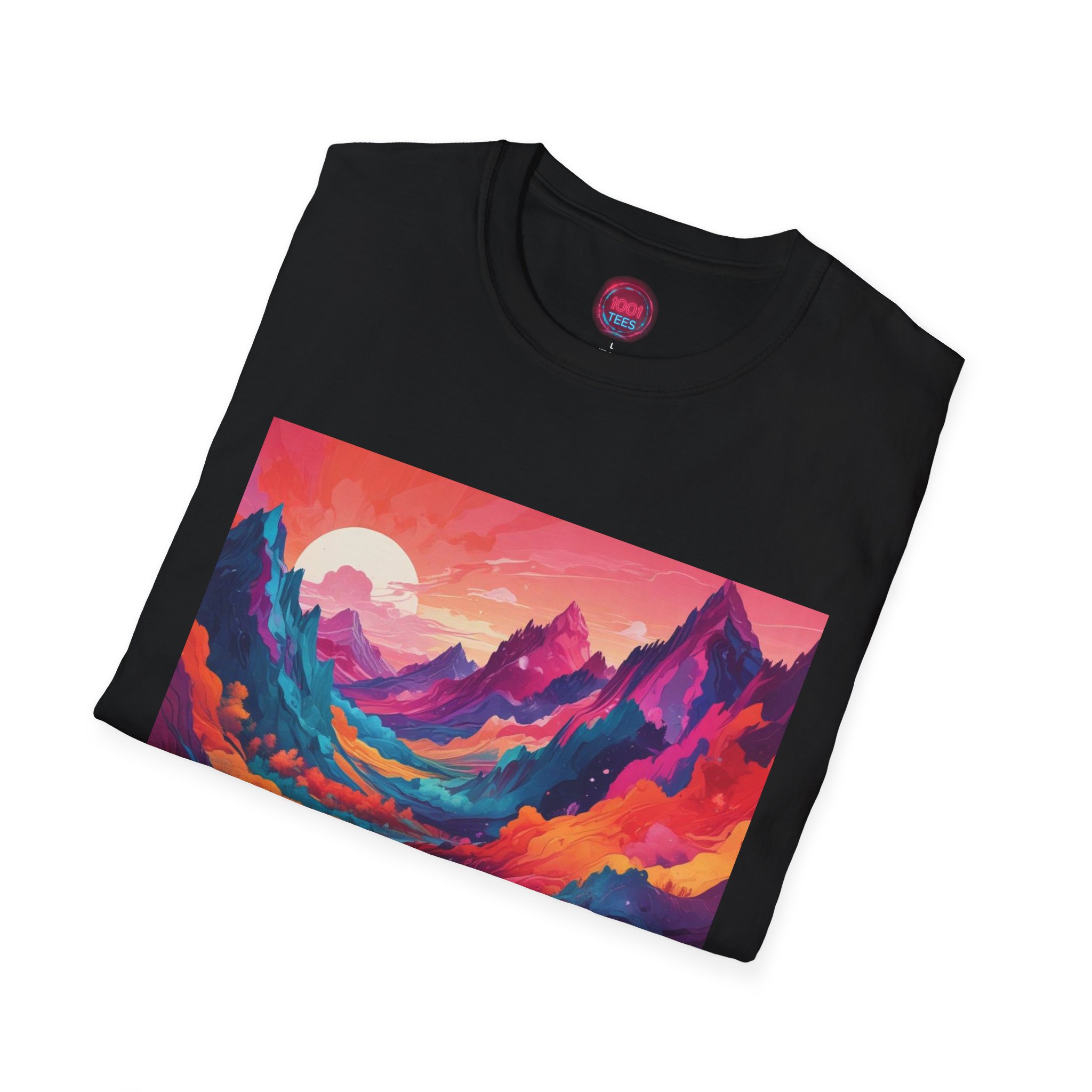 Vibrant Mountain Sunset Unisex T-Shirt - Nature Lover's Tee - Image 4