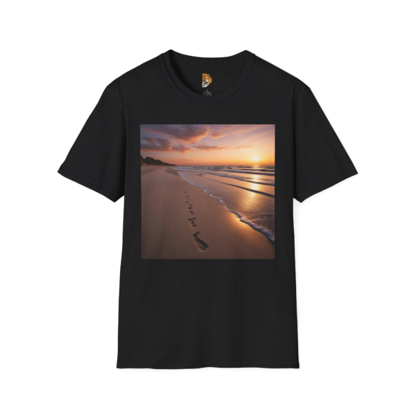 Beach Footprints Unisex T-Shirt - Relaxed Island Vibe, Perfect for Summer Adventures