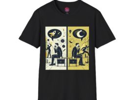 Cosmic Journey for Space Enthusiasts – Black Graphic Tee
