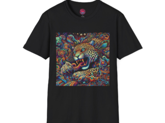 Vibrant Leopard Graphic T-Shirt for Nature Lovers