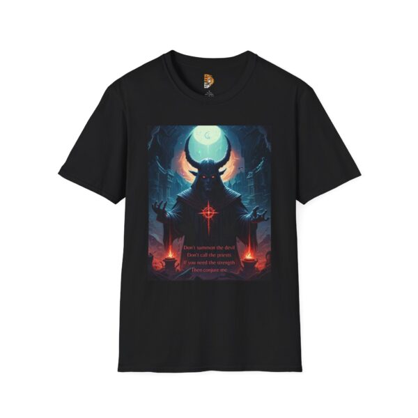 The Conjuring  'Don't Summon the Devil' T-Shirt - Graphic Tee for Metal Fans and Dark Fantasy Enthusiasts