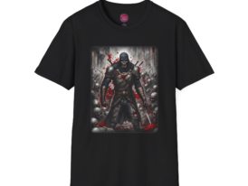 Dark Warrior Graphic T-Shirt - Tee for Halloween & Fantasy Fans – Black Graphic Tee