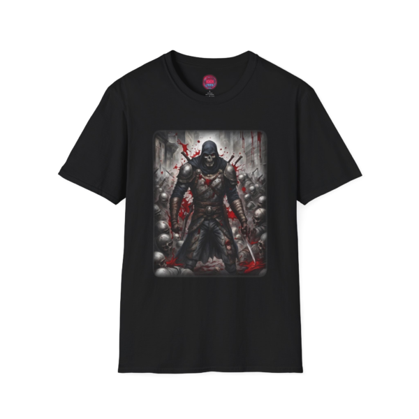 Dark Warrior Graphic T-Shirt - Unisex Softstyle Tee for Halloween & Fantasy Fans
