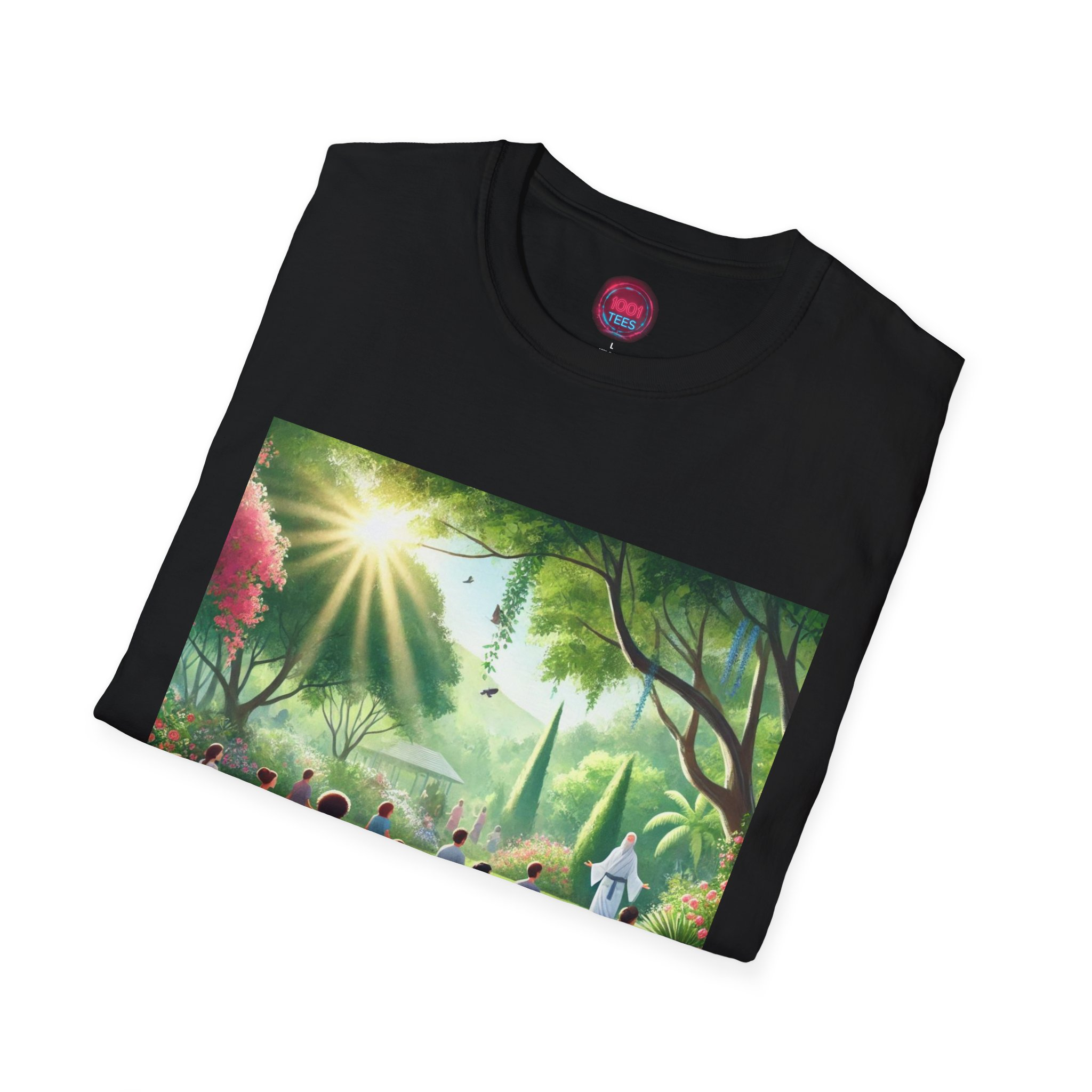 Serene Meditation Unisex Softstyle T-Shirt - Perfect for Mindfulness and Yoga Enthusiasts - Image 8