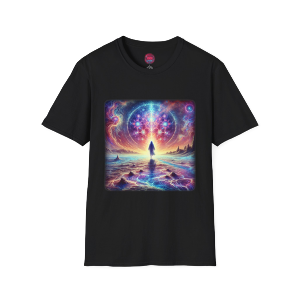Cosmic Journey Unisex Softstyle T-Shirt - Vibrant Universe Design