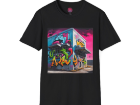 Urban Graffiti Street Art Vibe for Art Lovers – Black Graphic Tee