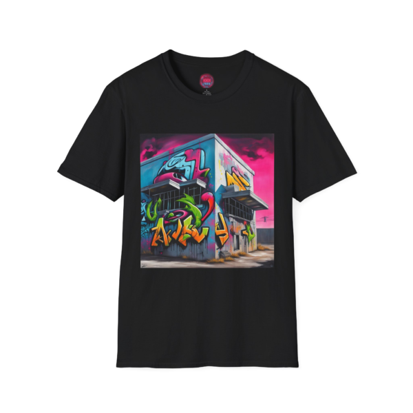 Urban Graffiti Unisex Softstyle T-Shirt - Street Art Vibe for Art Lovers