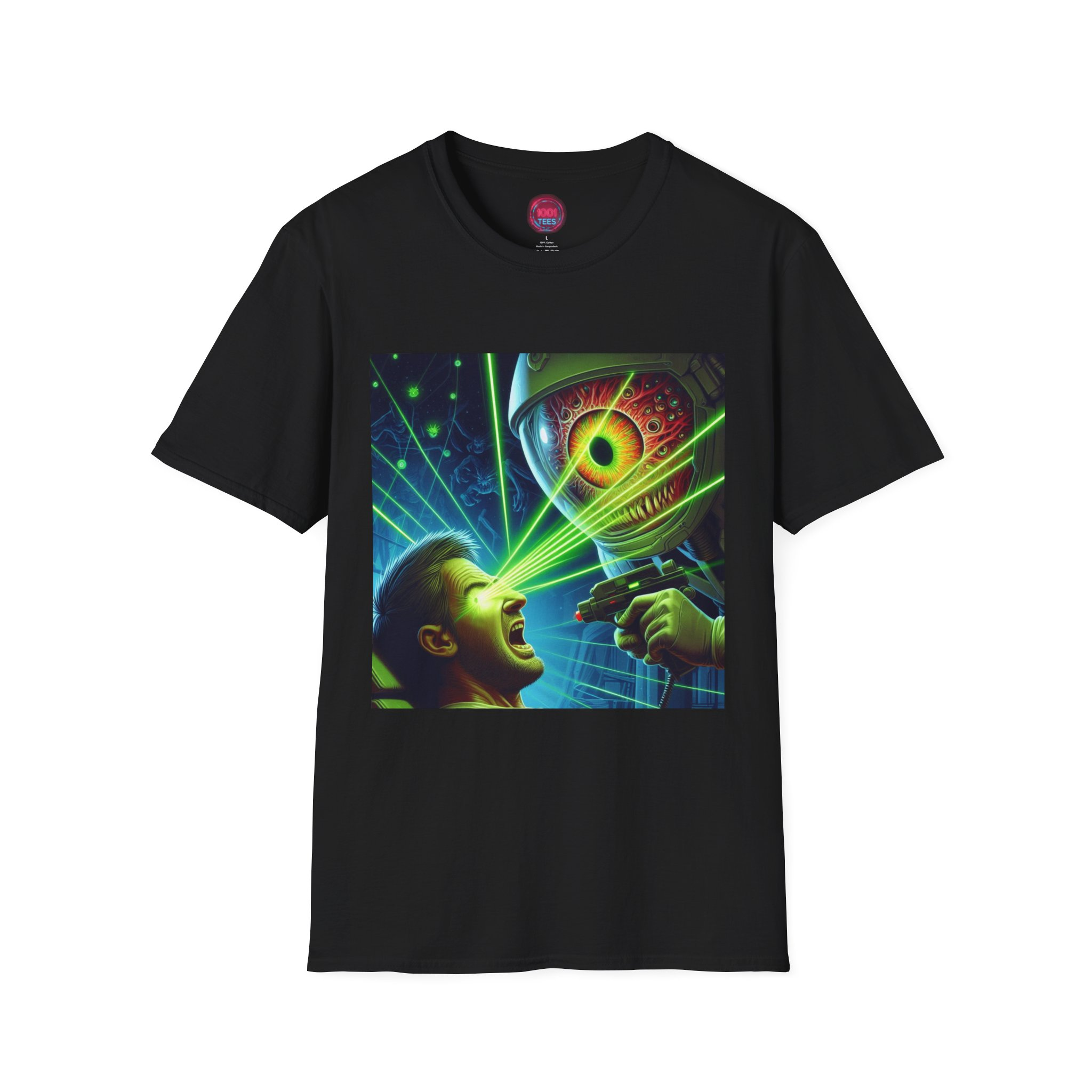 Retro Sci-Fi Unisex Softstyle T-Shirt - Eye-catching Graphic Design for Tech Lovers