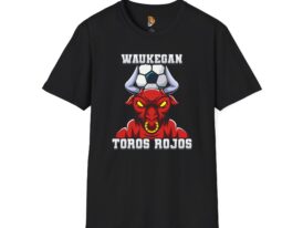 Waukegan Toros Rojos Soccer T-Shirt | Tee for Fans – Black Graphic Tee