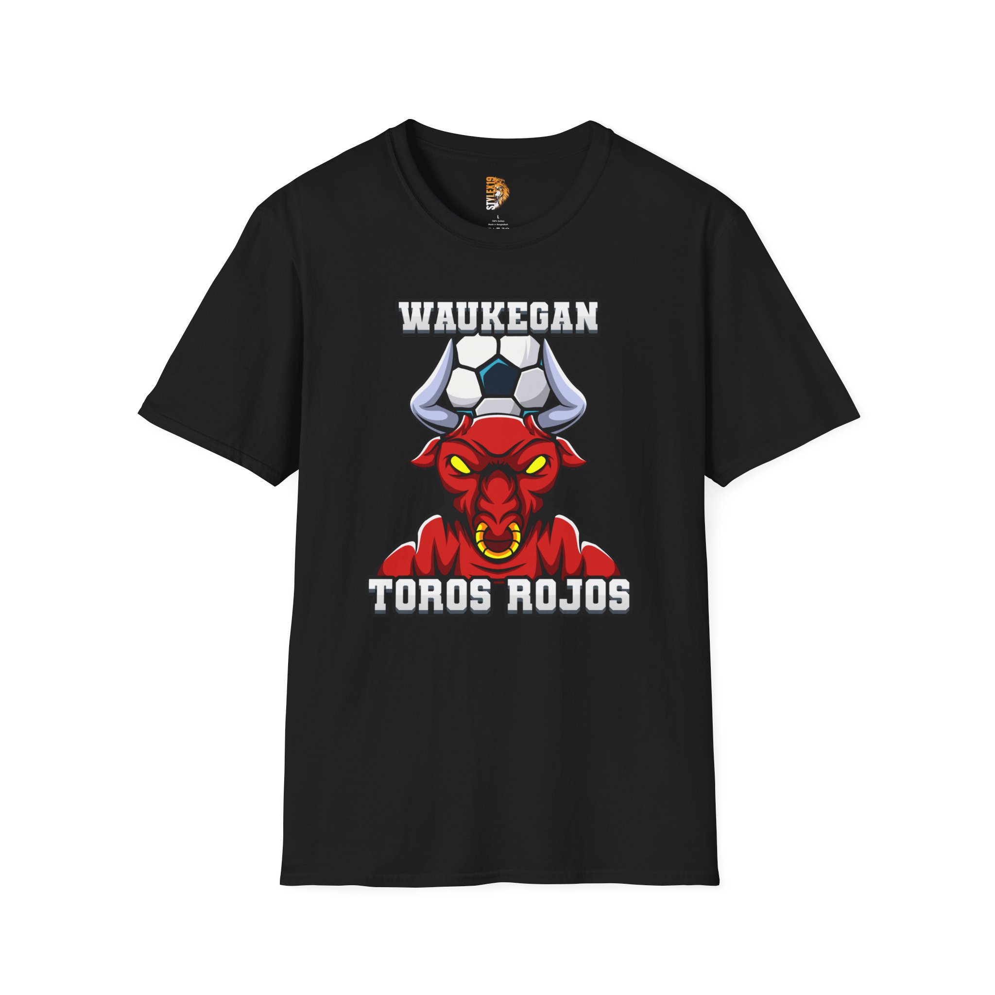 Waukegan Toros Rojos Soccer T-Shirt | Unisex Softstyle Tee for Fans