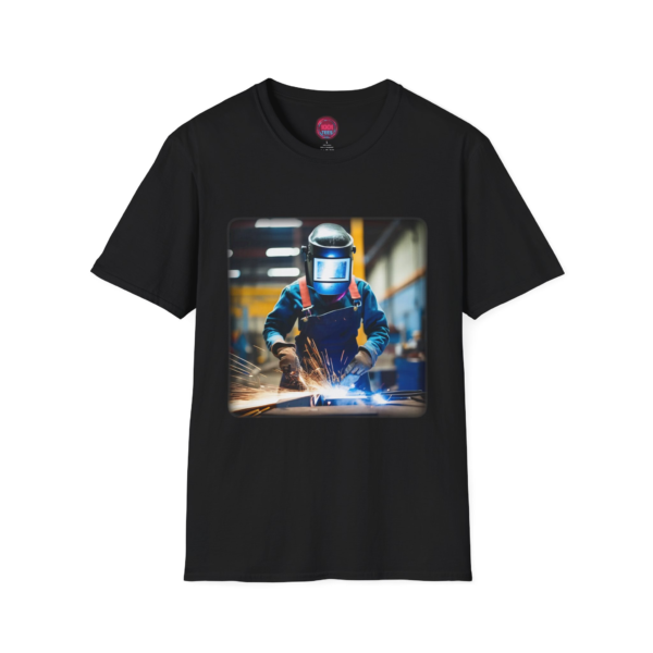 Welder Graphic Unisex Softstyle T-Shirt - Perfect for Craftsmanship and DIY Enthusiasts