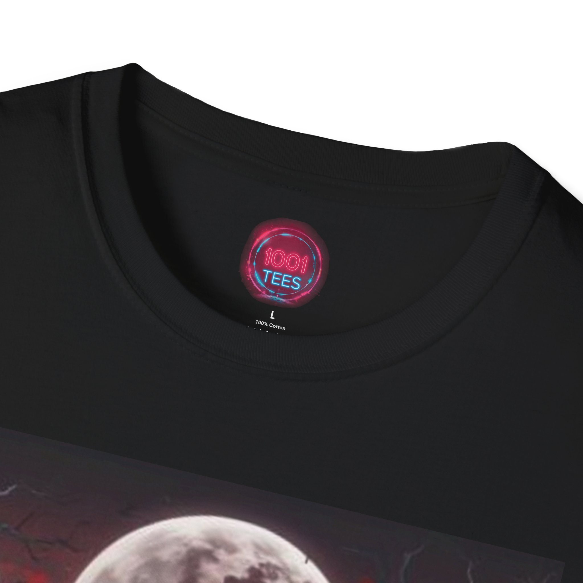 Spooky Moonlit Landscape T-Shirt for Halloween Lovers - Image 3
