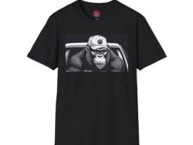 Gorilla for Animal Lovers – Black Graphic Tee