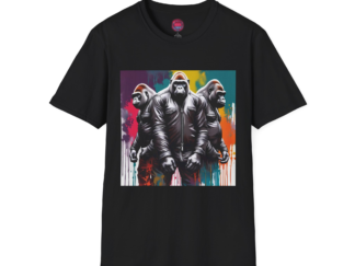 Urban Jungle Unisex Softstyle T-Shirt - Bold Gorilla Street Art Design