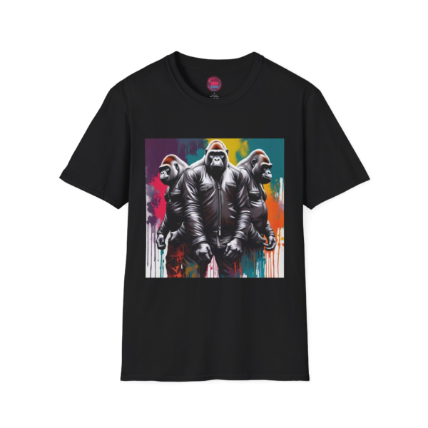 Urban Jungle Unisex Softstyle T-Shirt - Bold Gorilla Street Art Design