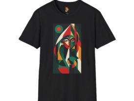 Colorful Abstract Art – Black Graphic Tee