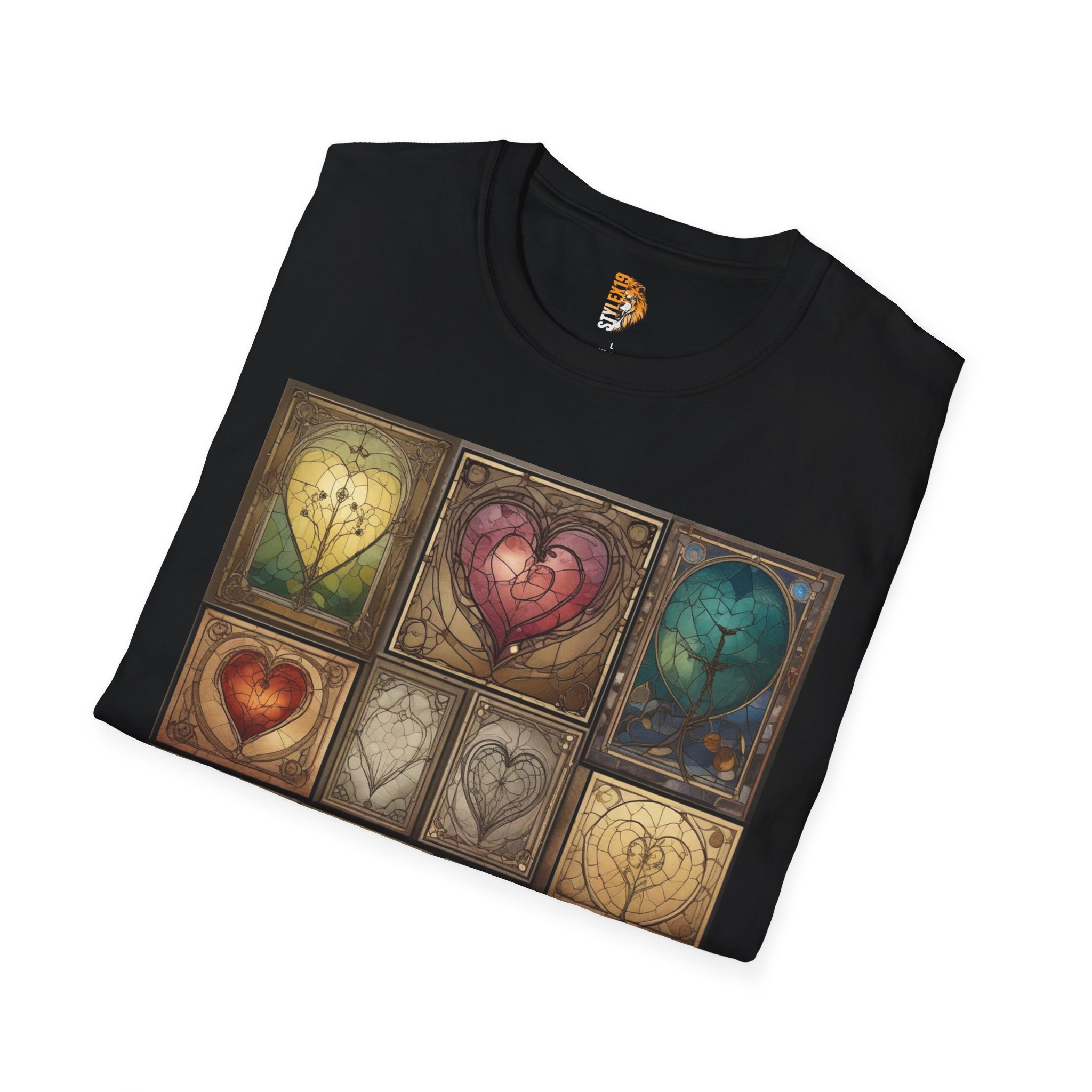 Heartfelt Art Unisex Softstyle T-Shirt – Vintage Aesthetic Design - Image 4