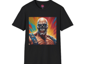 with Bold Skull Design – Black Graphic Tee