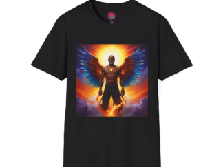 Epic Winged Warrior Unisex T-Shirt - Bold Fantasy Graphic Tee
