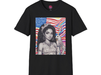 Patriotic Goddess Unisex T-Shirt - Bold Art Design