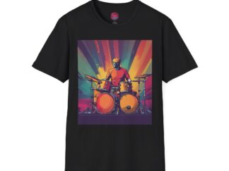 Vibrant Drum Art Unisex Softstyle T-Shirt