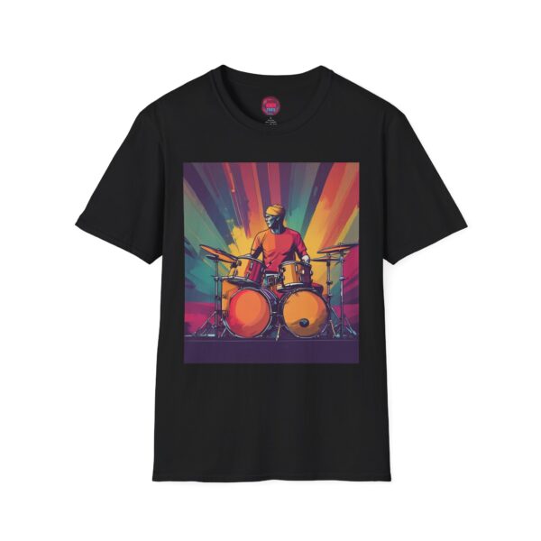 Vibrant Drum Art Unisex Softstyle T-Shirt