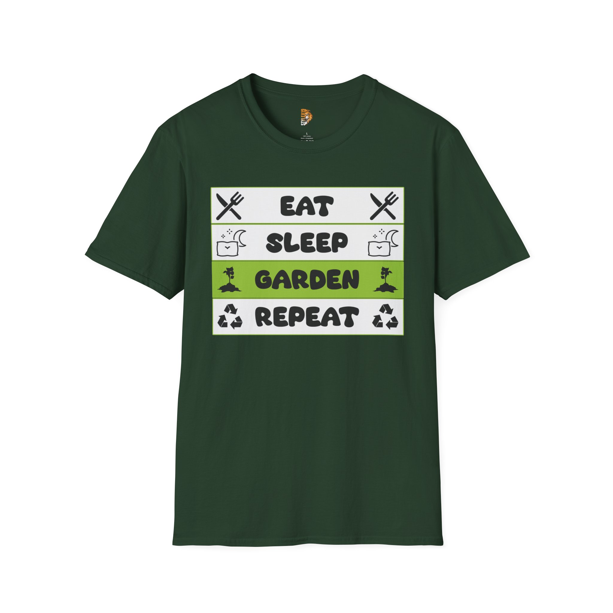 Eat, Sleep, Garden, Repeat Gardening T-Shirt - Image 9