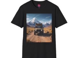 Adventure Vibes with Mountain Design – Black Graphic Tee