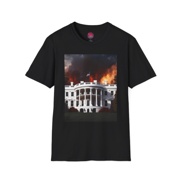 Distressed White House Graphic T-Shirt - Unisex Softstyle Tee