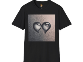 Emotional Heart Water Droplets T-Shirt - Tee for Lovers & Nature Lovers – Black Graphic Tee
