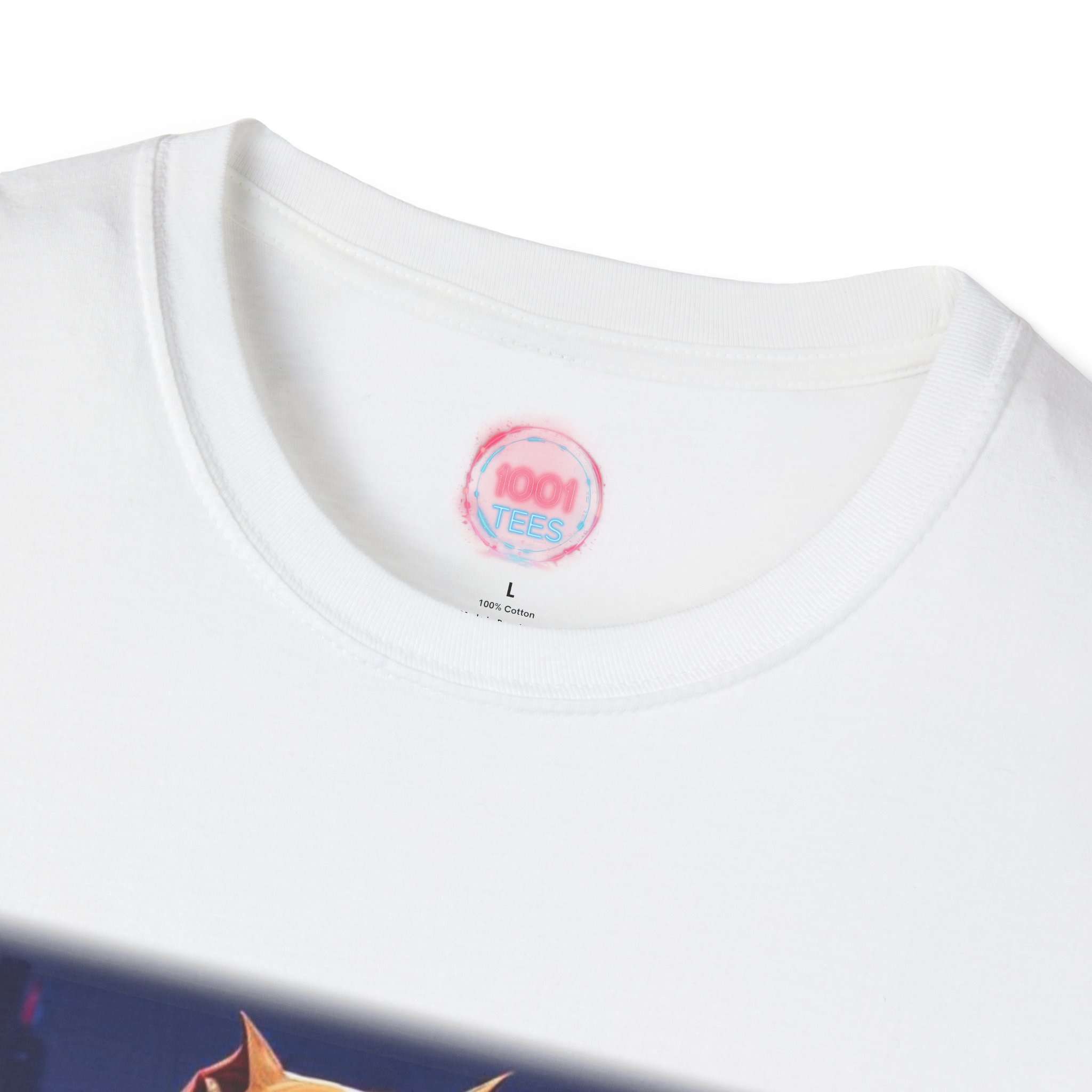 Samurai Dog Graphic T-Shirt - Unisex Softstyle Tee - Image 3