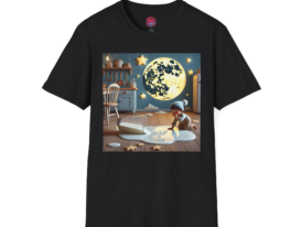 Dreamy Night Sky – Black Graphic Tee