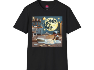 Dreamy Night Sky Unisex Softstyle T-Shirt - Perfect for Cozy Nights and Stargazing