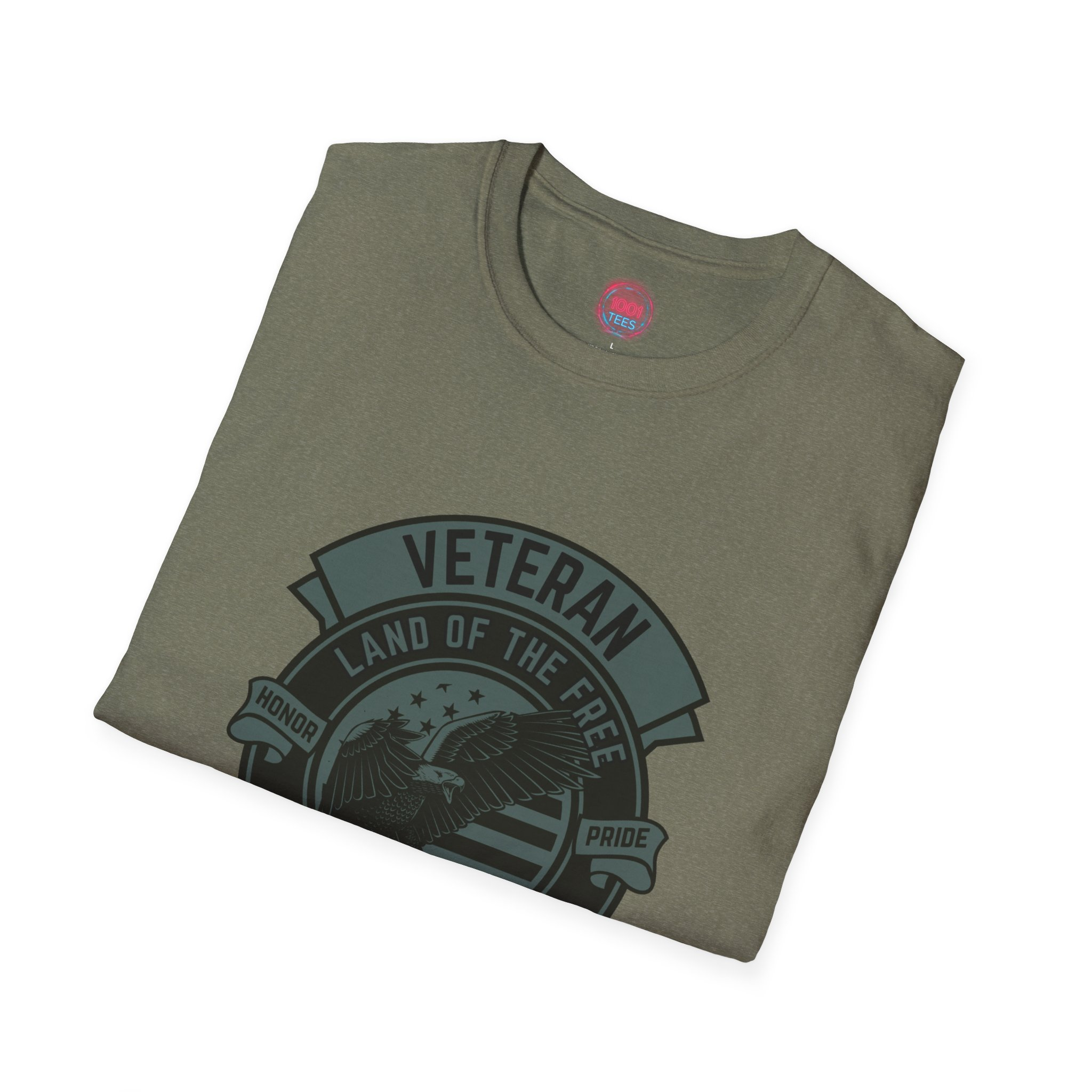 Veteran Pride Unisex Softstyle T-Shirt - Land of the Free - Strong and Fearless - Image 8