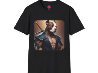Ninja Dog Unisex Softstyle T-Shirt - Cool Casual Wear for Pet Lovers