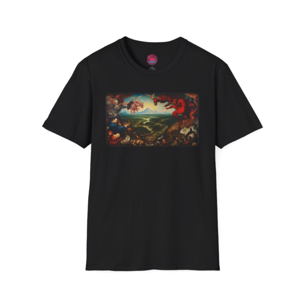 Artistic Battle Scene Unisex Softstyle T-Shirt - Perfect for Art Lovers and Casual Wear
