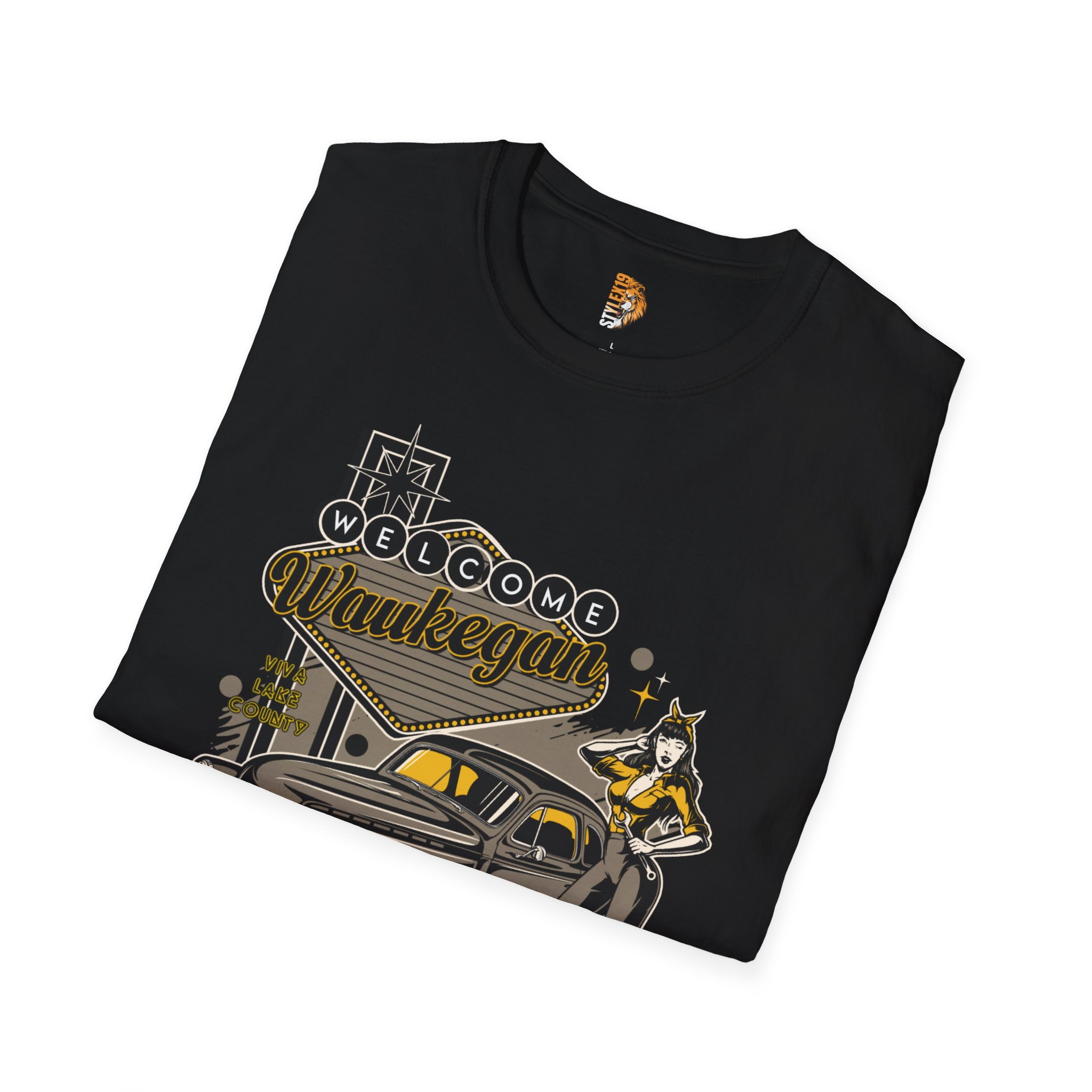 Waukegan Classics and Customs Car Event T-Shirt - Image 4