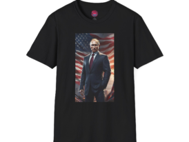 Presidential Patriot Bold American Design – Black Graphic Tee
