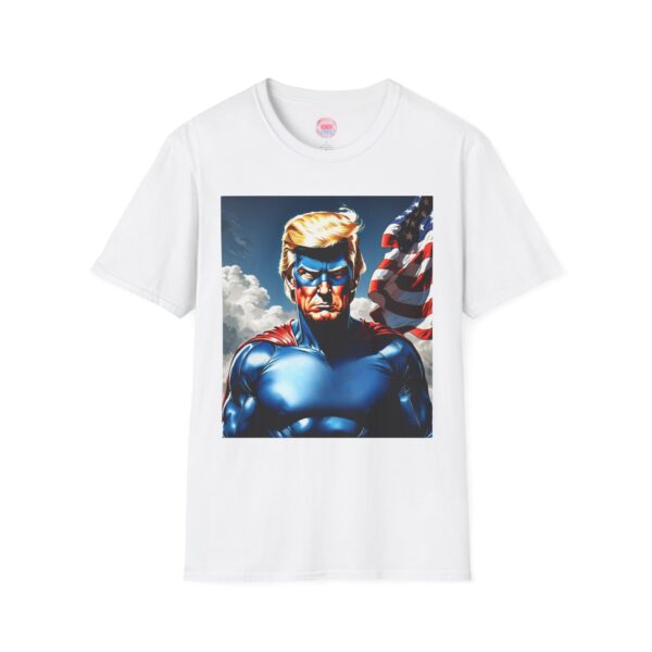 Heroic Unisex Softstyle T-Shirt with American Flag Design
