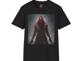 Dark Warrior for Horror Fans – Black Graphic Tee