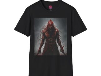Unisex Softstyle T-Shirt - Dark Warrior Graphic Tee for Horror Fans