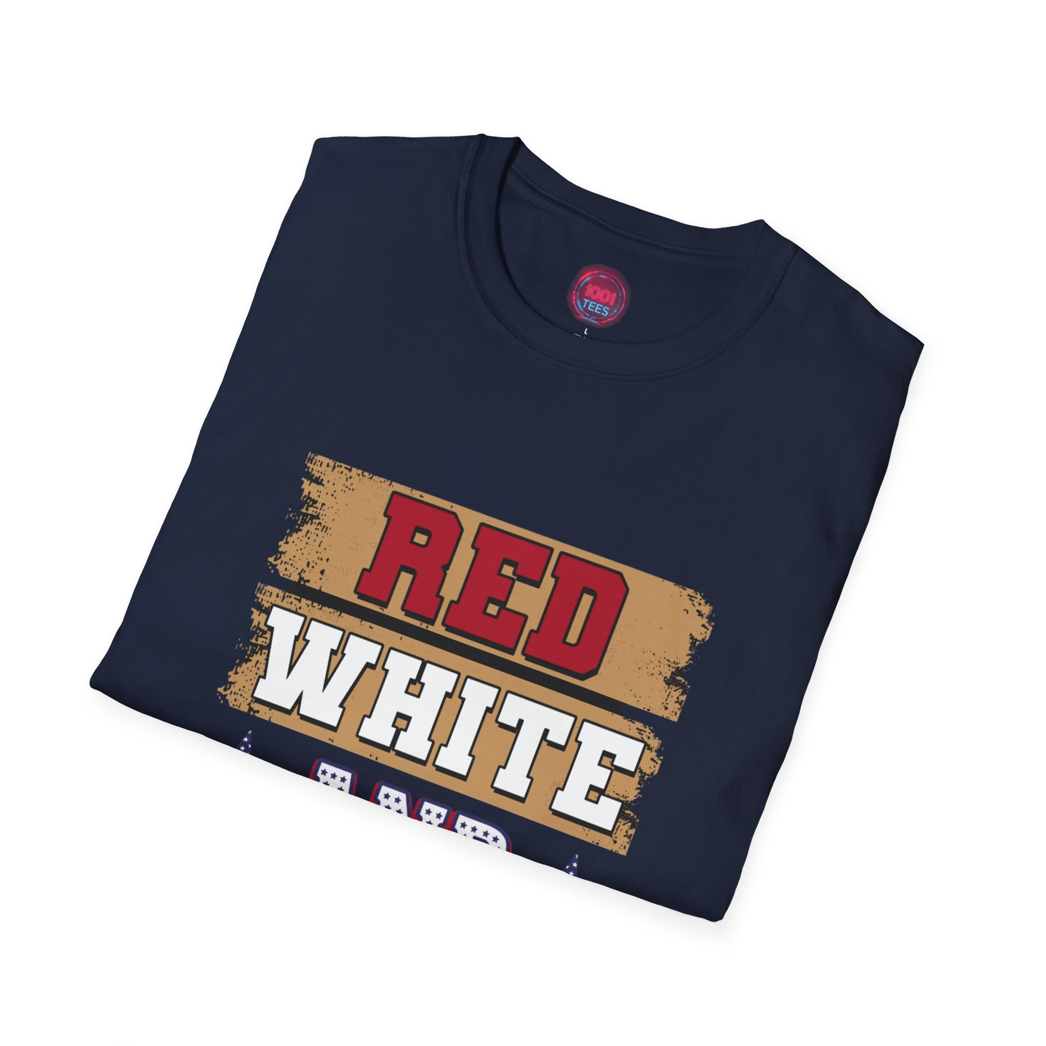Red White and Blessed Unisex Softstyle T-Shirt - Image 12