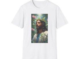 Serene Jesus Graphic – Black Graphic Tee