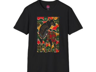 African-Inspired Unisex Softstyle T-Shirt with Vibrant Animal Design