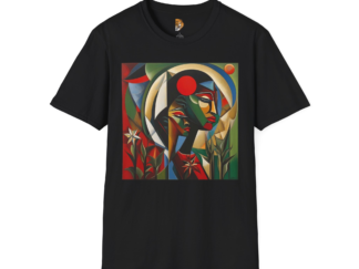 Artistic Unisex Softstyle T-Shirt with Abstract Design