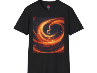 Unisex Softstyle T-Shirt - Fiery Abstract Design for Creative Souls