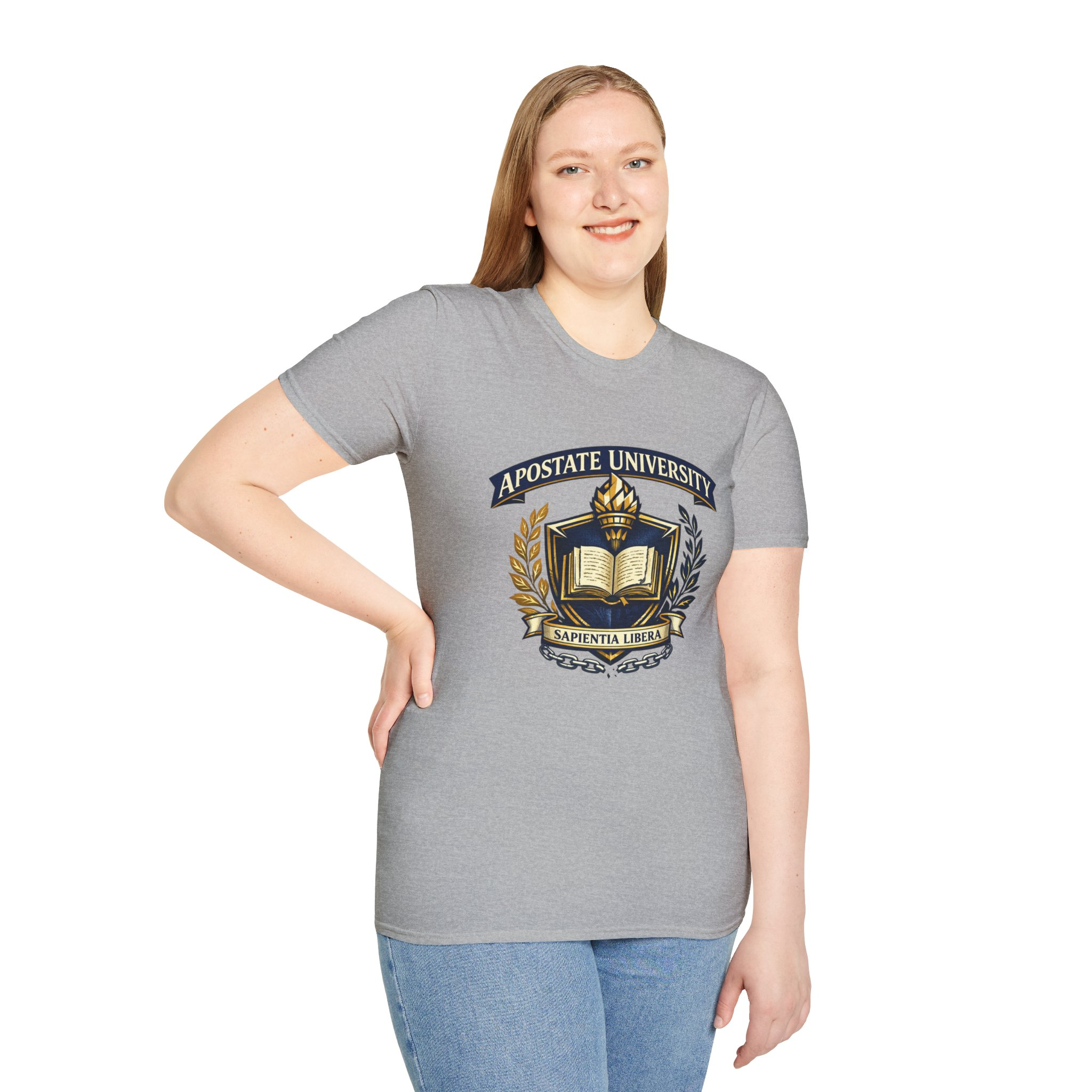 Apostate University Crest T-Shirt — Sapientia Libera Collegiate Tee